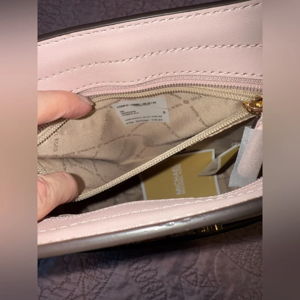 Michael Kors Blush Gloria Crossbody Bag - Picture 9 of 16
